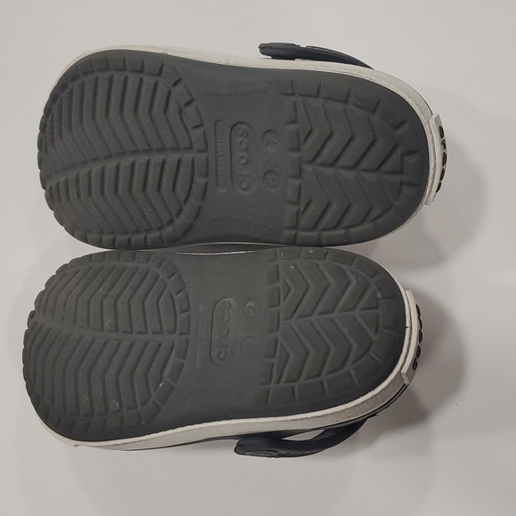 Authentic Crocs Black White Size 6 7 Toddler - Picture 5 of 6